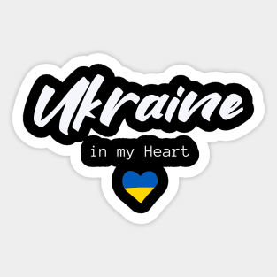 Ukraine in my Heart Sticker